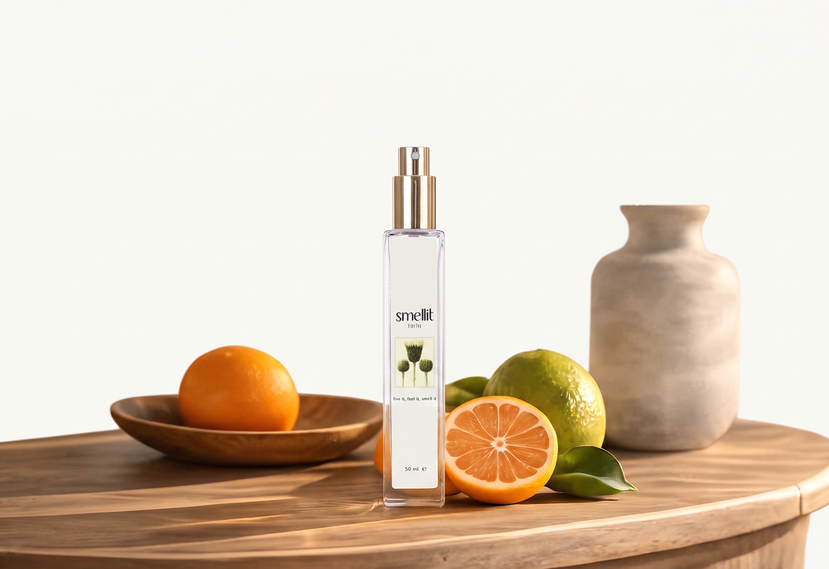 Difusor cítrico em ambiente iluminado