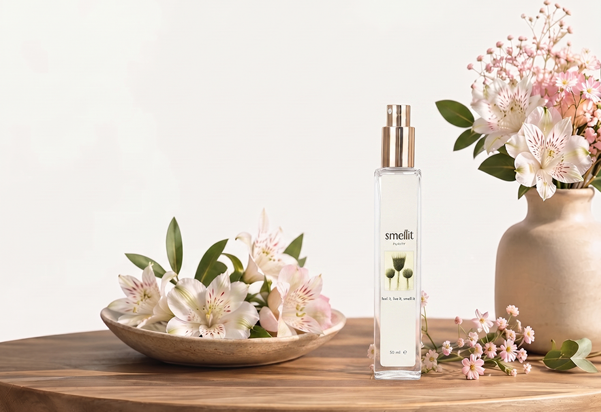 Difusor floral em ambiente iluminado